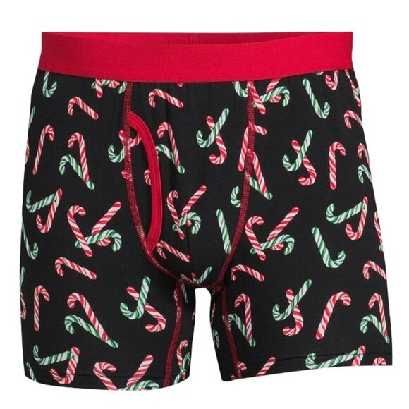 Men's Holiday Time Boxer Briefs CANDY CANES - Picture 3 of 5